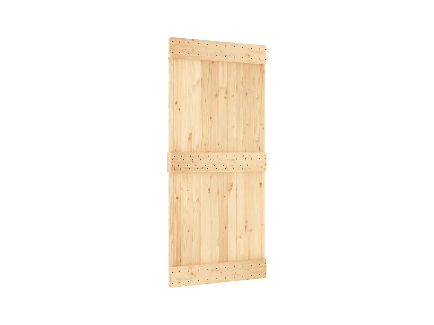 Puerta corredera con herrajes madera maciza de pino 95x210 cm ES415358