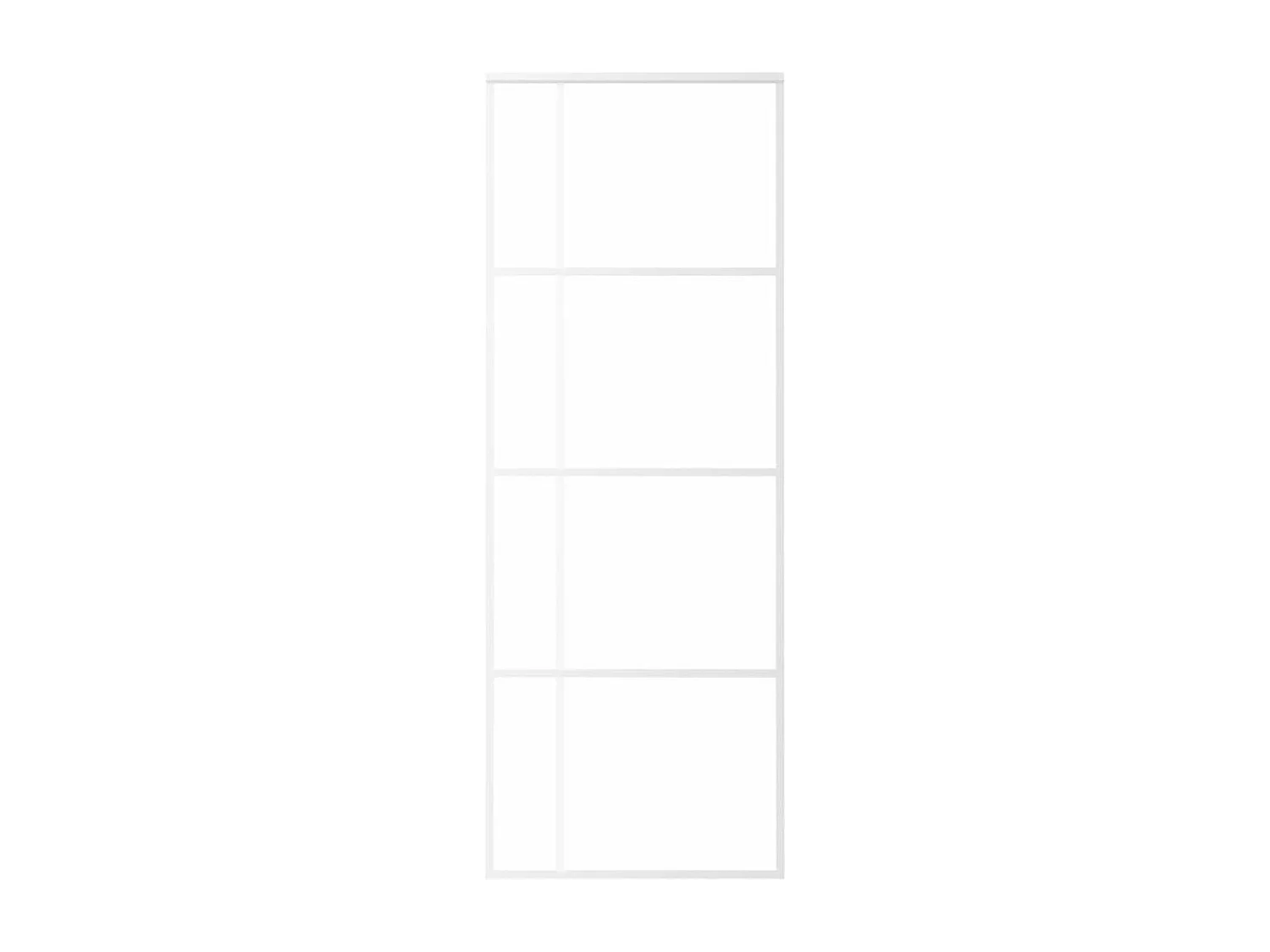 Puerta corredera ESG vidrio y aluminio blanca 76x205 cm ES156348