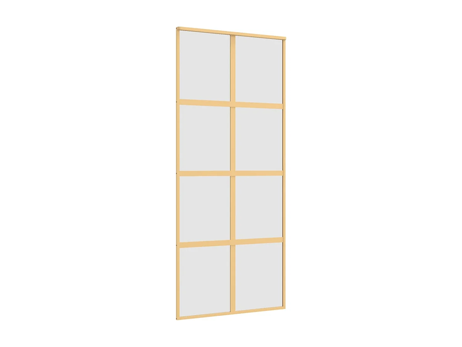 Porte coulissante doré 90x205 cm verre ESG dépoli et aluminium FR525298