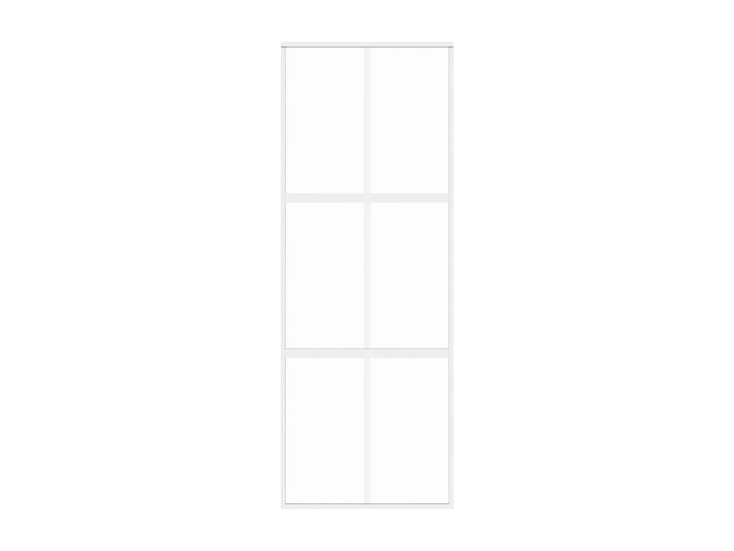 Porte coulissante blanc 76x205 cm verre trempé aluminium FR287537