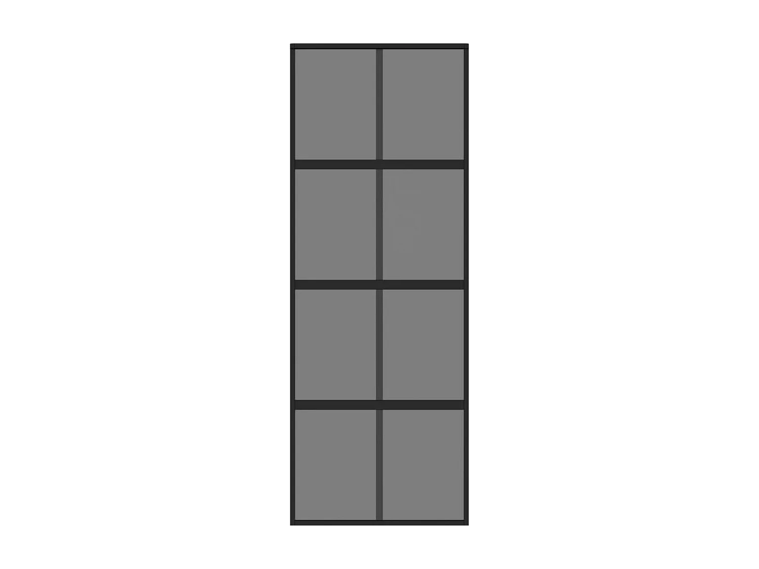 Porte coulissante noir 76x205 cm verre trempé aluminium FR861091