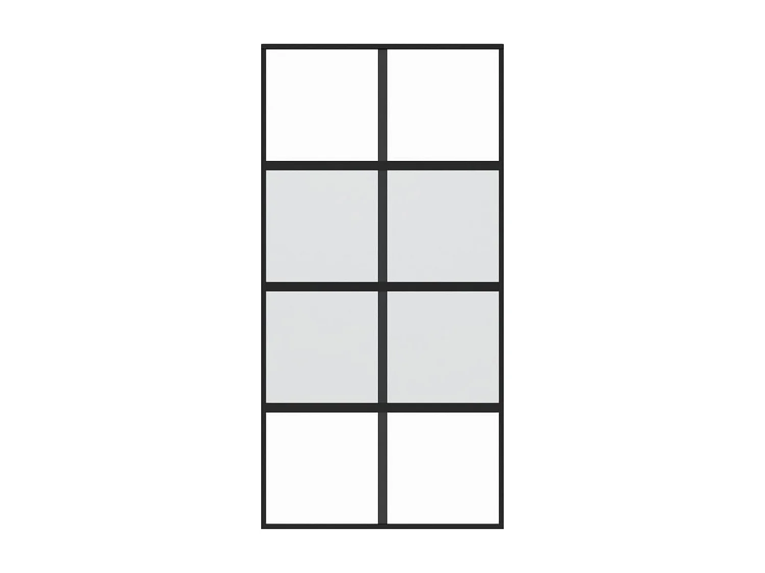 Porta deslizante 102,5x205 cm vidro temperado e alumínio preto PT639042