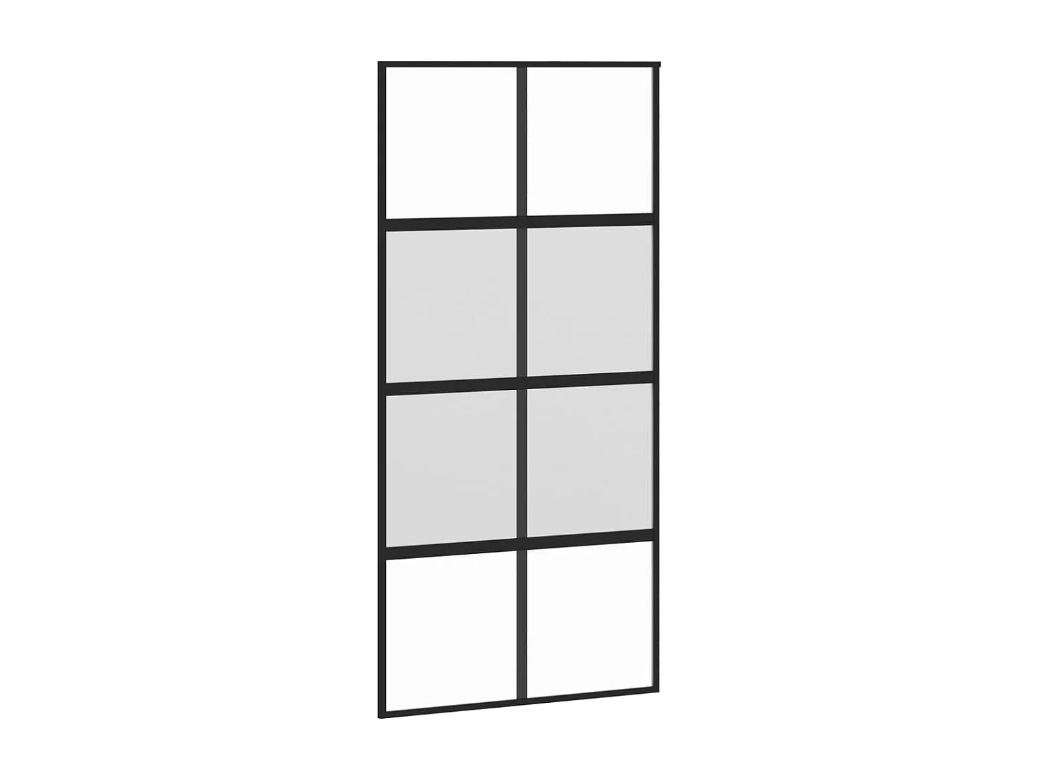 Porte coulissante noir 102,5x205 cm verre trempé aluminium FR836862