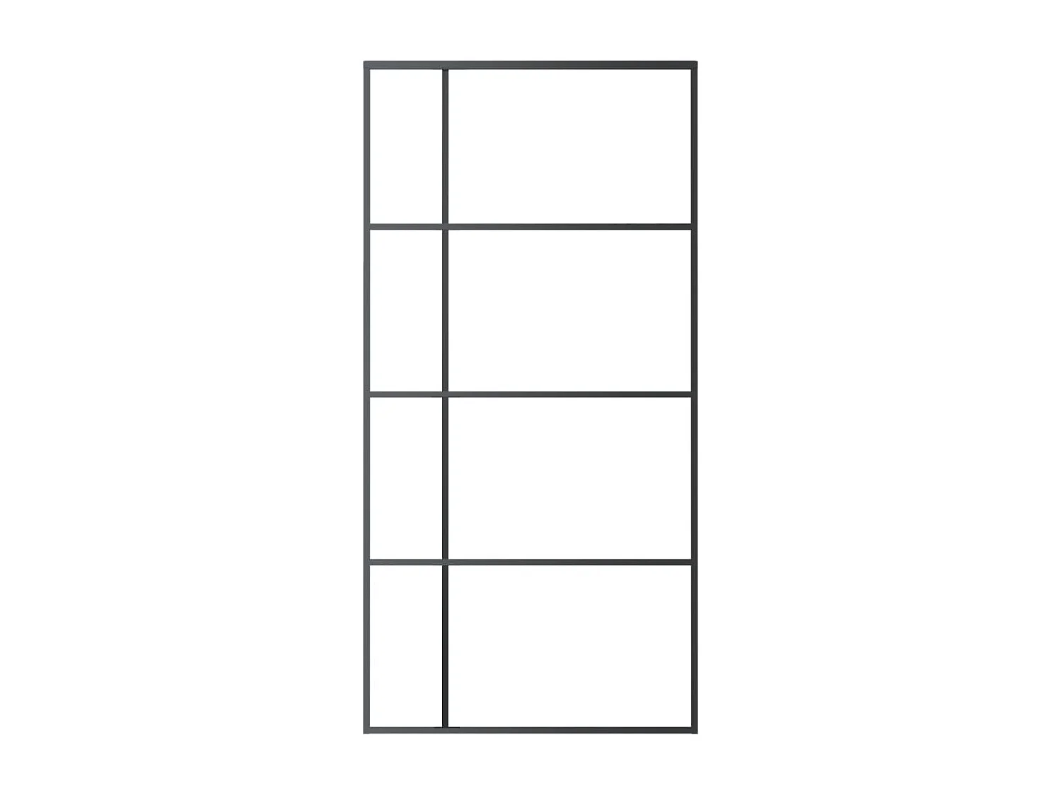 Porte coulissante Verre ESG dépoli aluminium 102,5x205 cm Noir FR473393