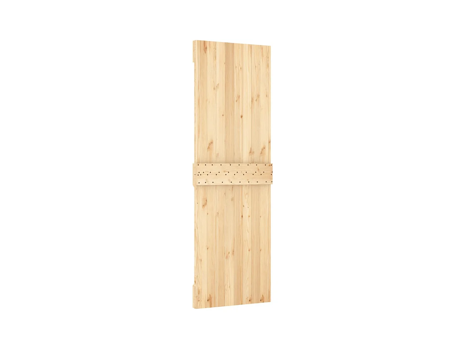 Puerta corredera con herrajes madera maciza de pino 70x210 cm ES529164