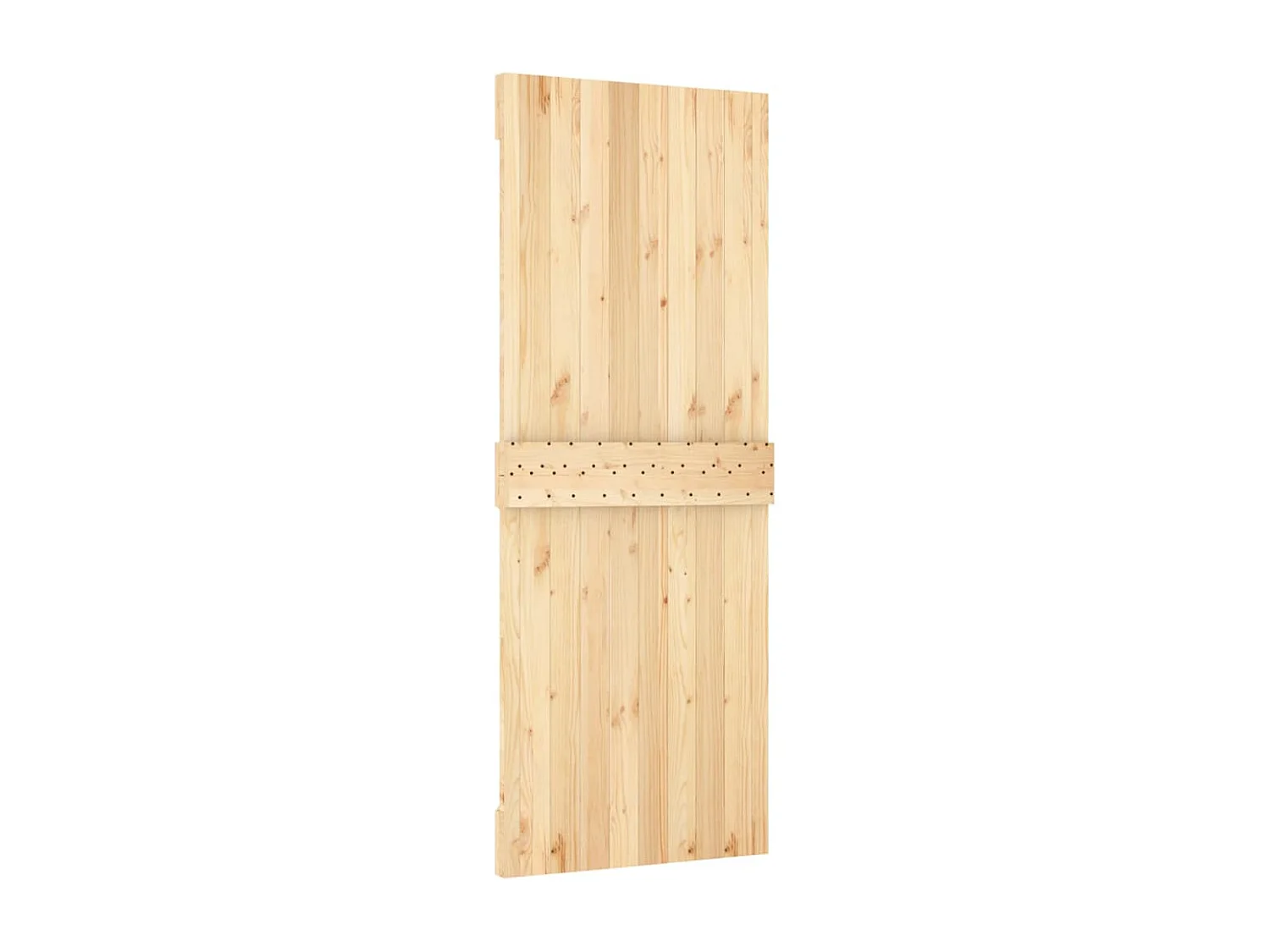Puerta corredera con herrajes madera maciza de pino 80x210 cm ES975841