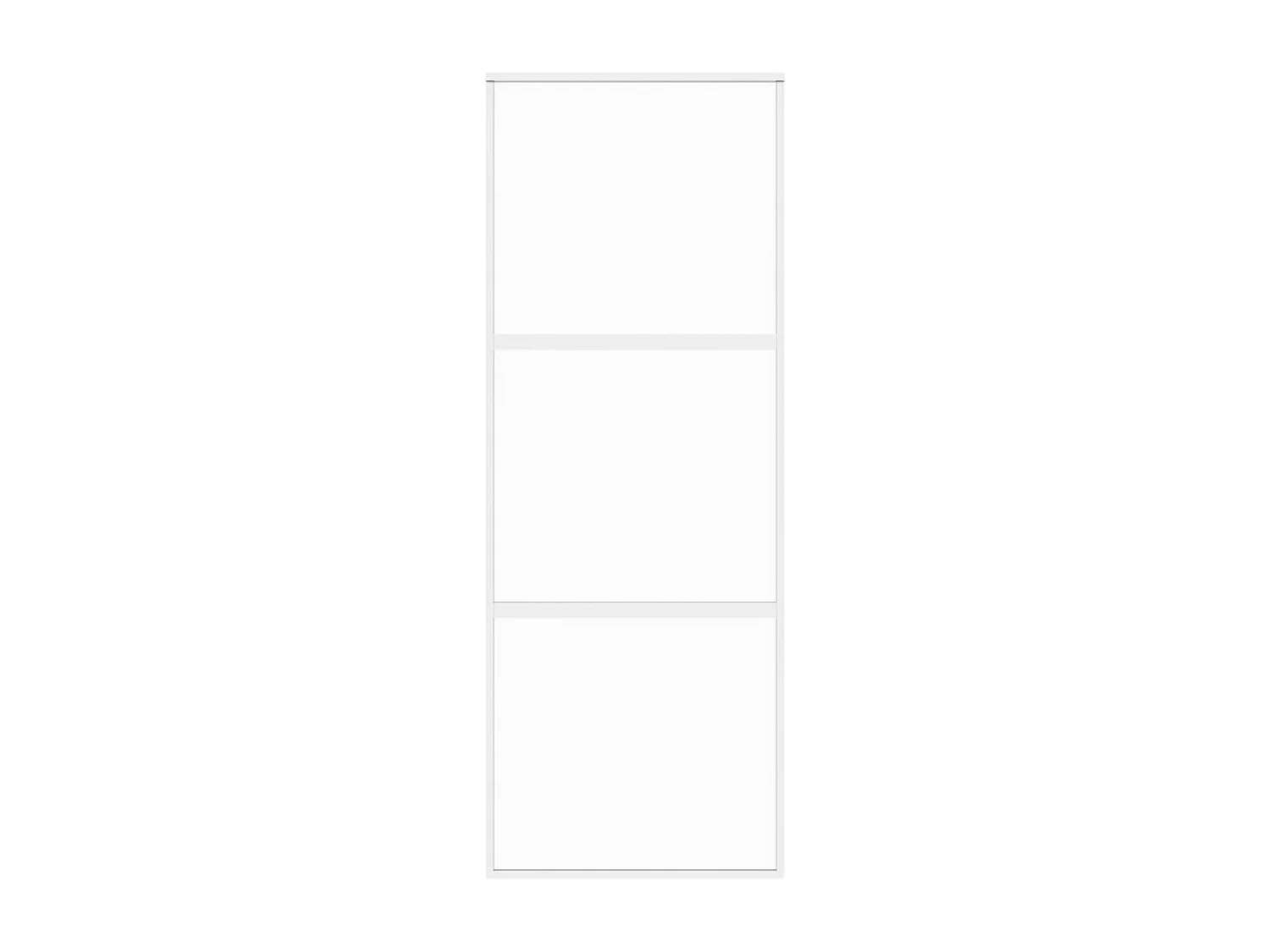 Porte coulissante blanc 76x205 cm verre trempé aluminium FR572322