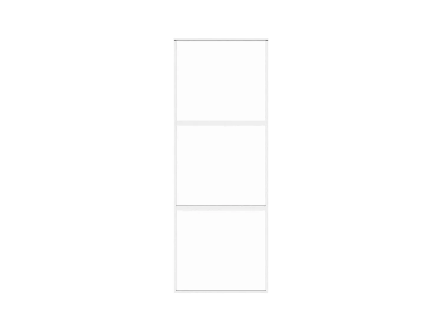 Porte coulissante blanc 76x205 cm verre trempé aluminium FR572322