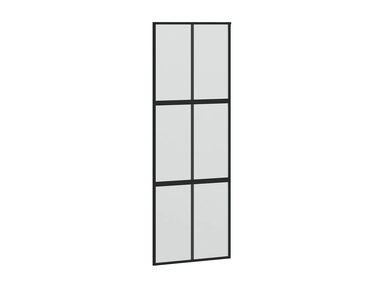 Porte coulissante noir 90x205 cm verre trempé aluminium FR728655