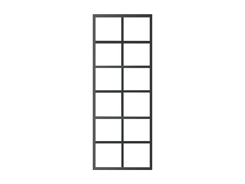 Porte coulissante Verre ESG et aluminium 76x205 cm Noir FR965718