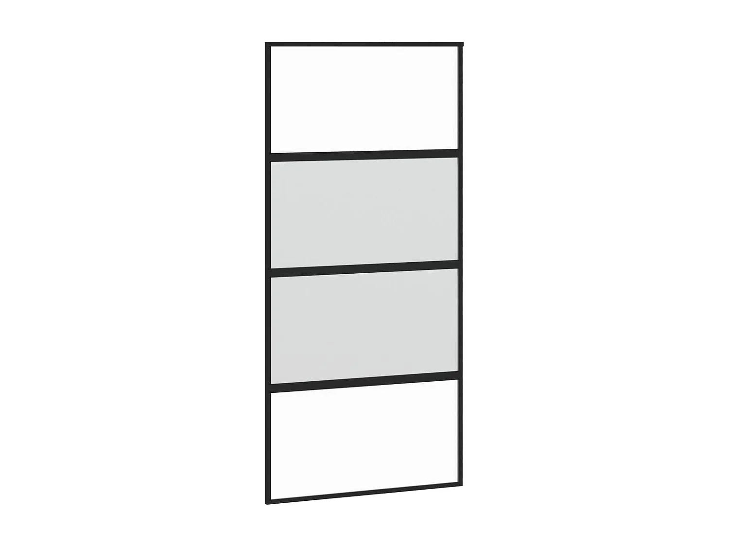 Porte coulissante noir 102,5x205 cm verre trempé aluminium FR839275