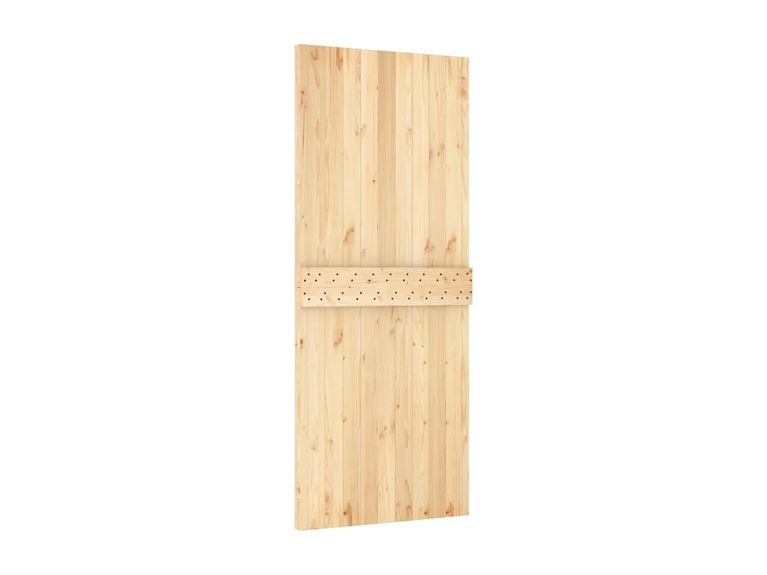 Porta de correr com ferragens 85x210 cm madeira de pinho maciça PT425021