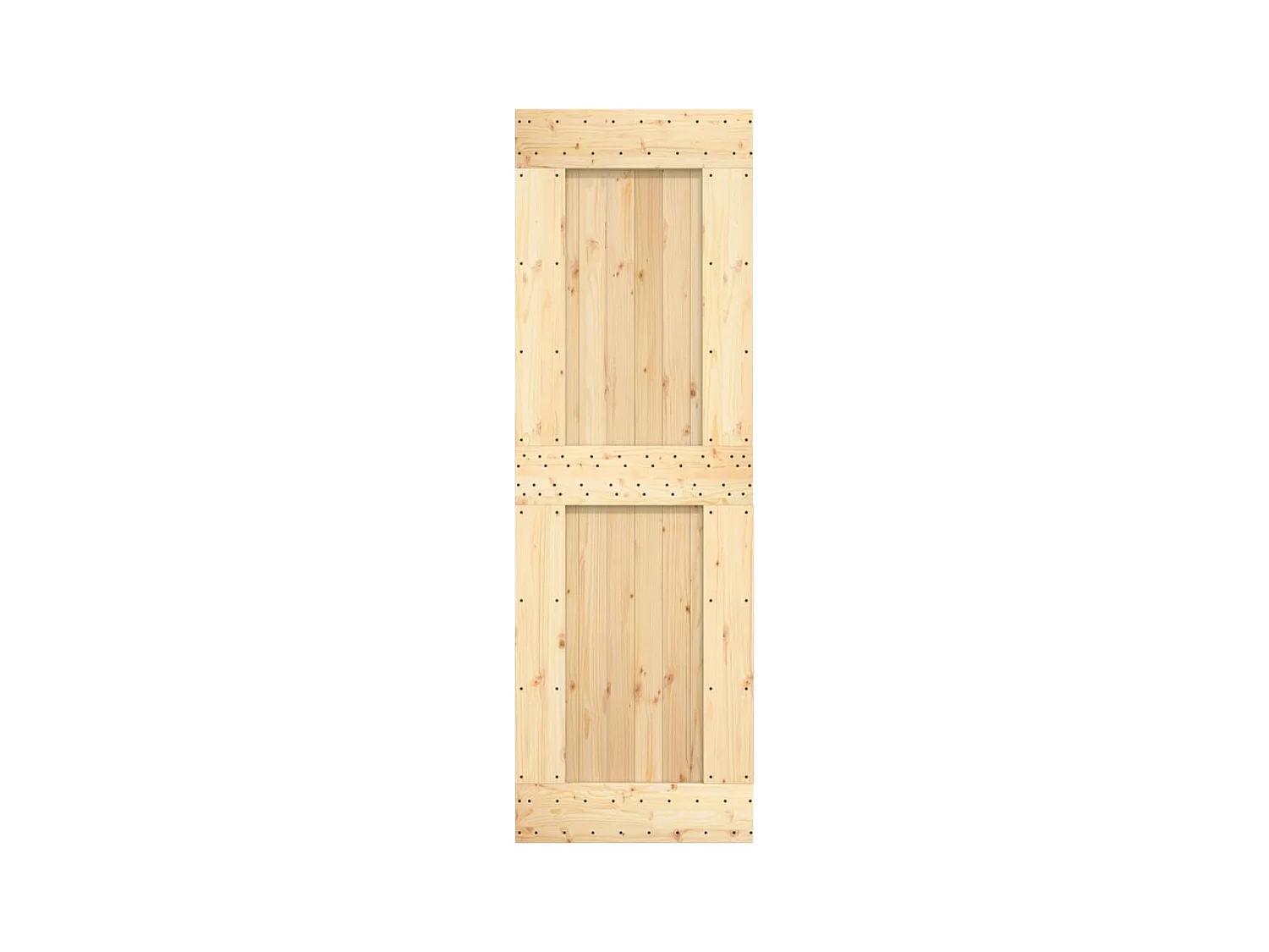 Porte coulissante et kit de quincaillerie 70x210 cm pin massif FR756958