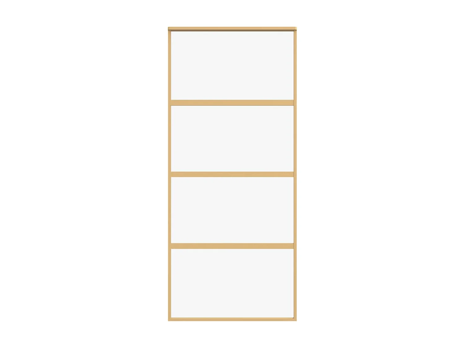 Porte coulissante doré 90x205 cm verre ESG clair et aluminium FR235449