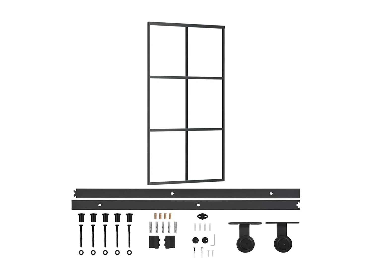 Porte coulissante et quincaillerie Verre et Aluminium 102x205cm FR911146