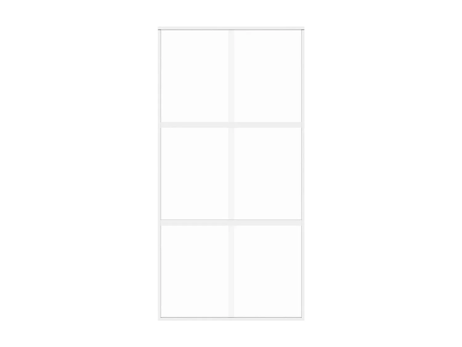 Porte coulissante blanc 102,5x205 cm verre trempé aluminium FR648840