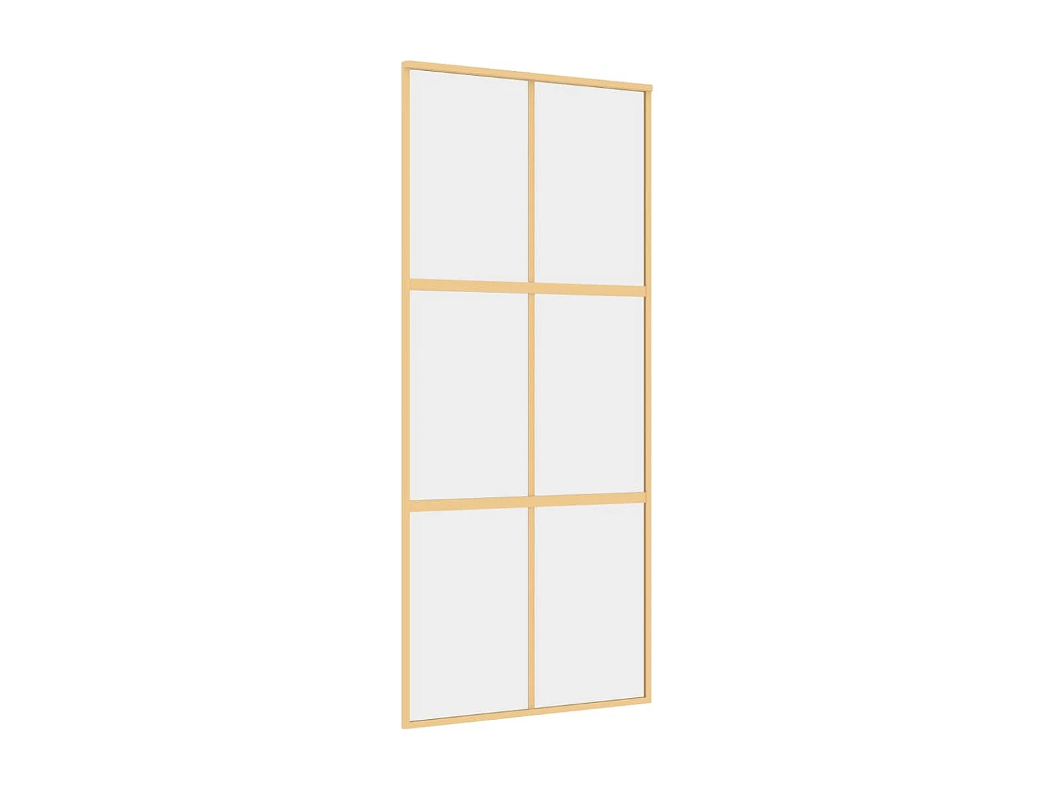 Porte coulissante doré 90x205 cm verre ESG clair et aluminium FR913996
