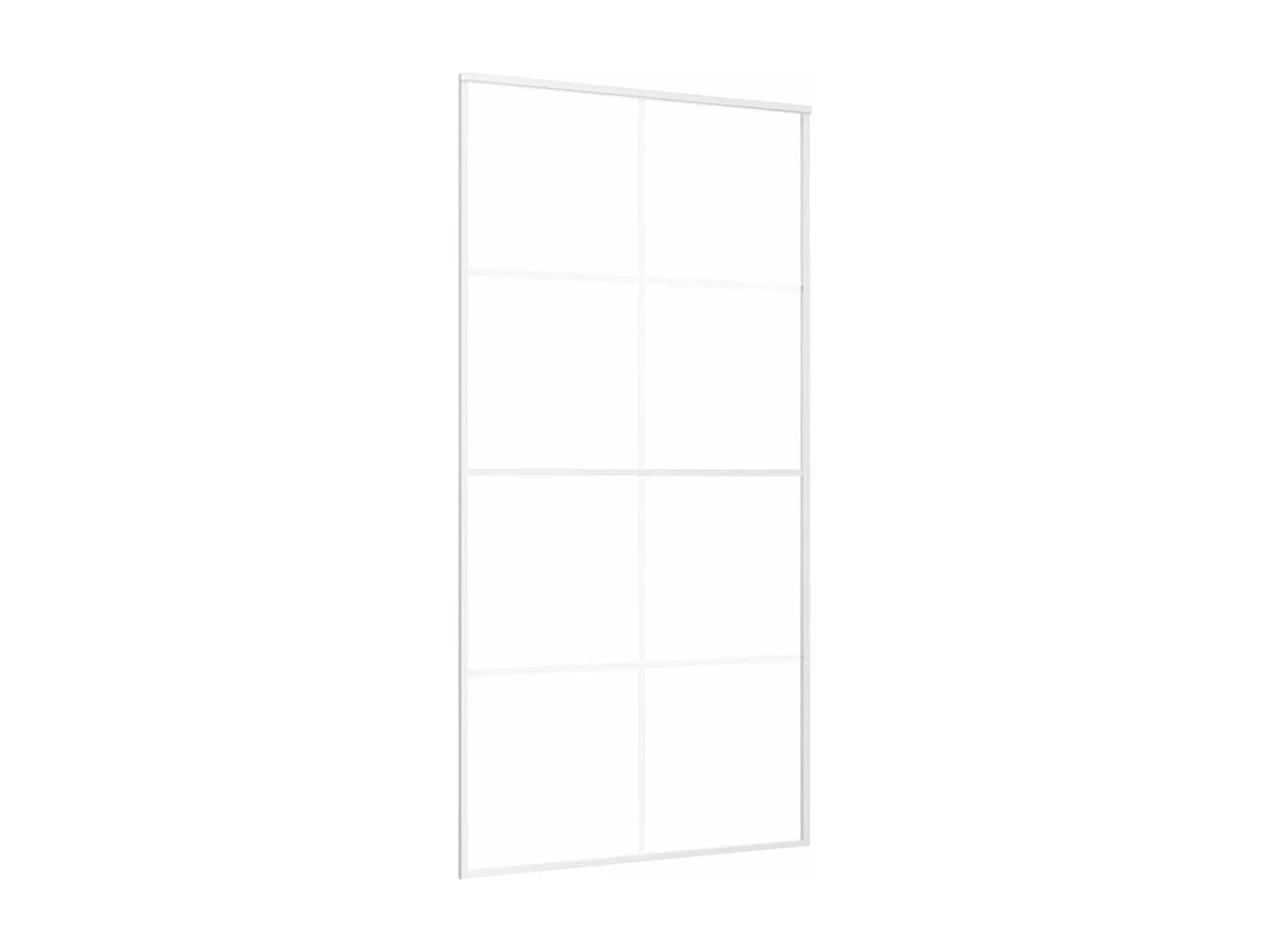 Puerta corredera ESG vidrio y aluminio blanca 102,5x205 cm ES746534