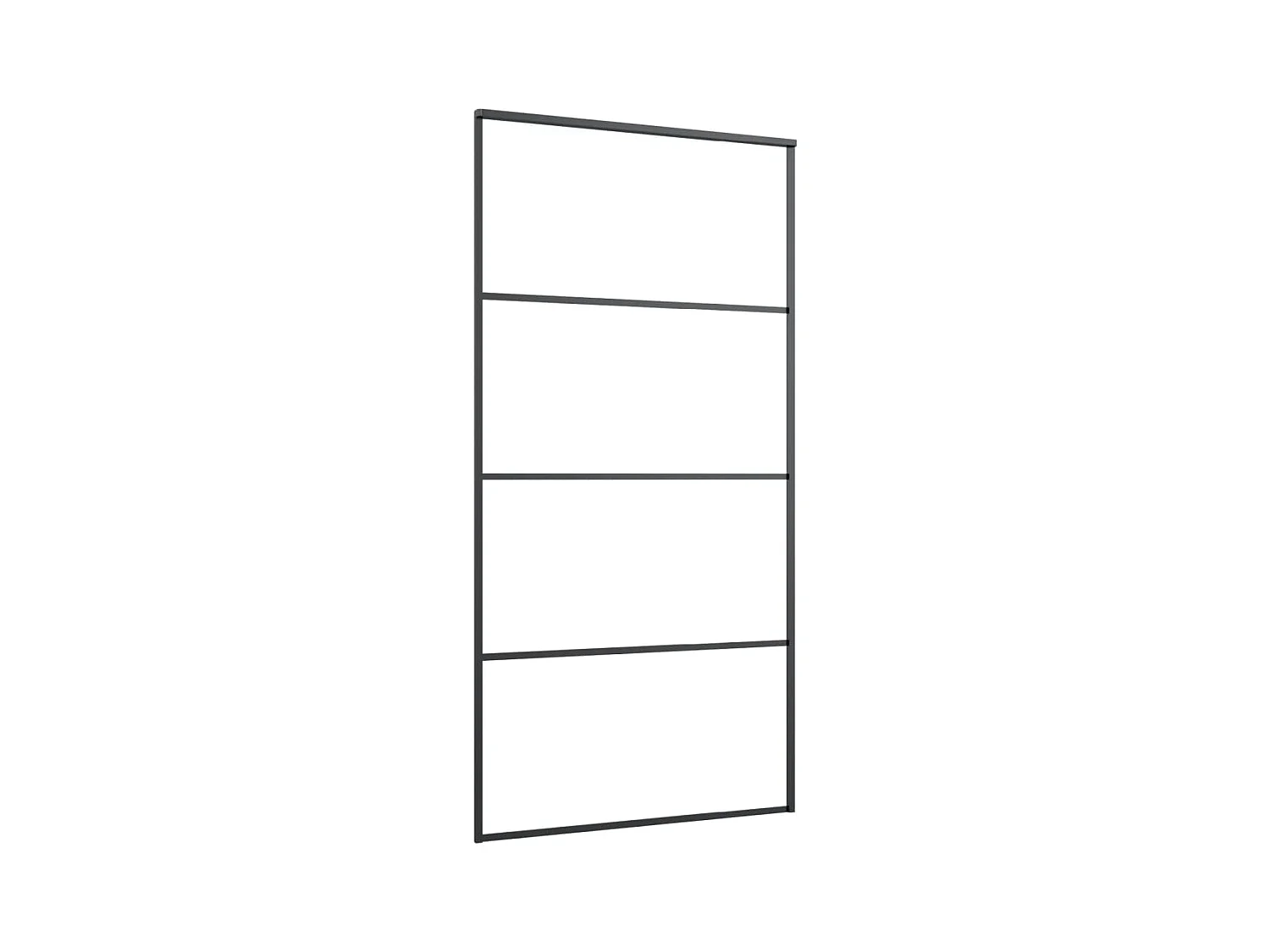 Porte coulissante et kit de quincaillerie 102,5x205cm Verre ESG FR331725