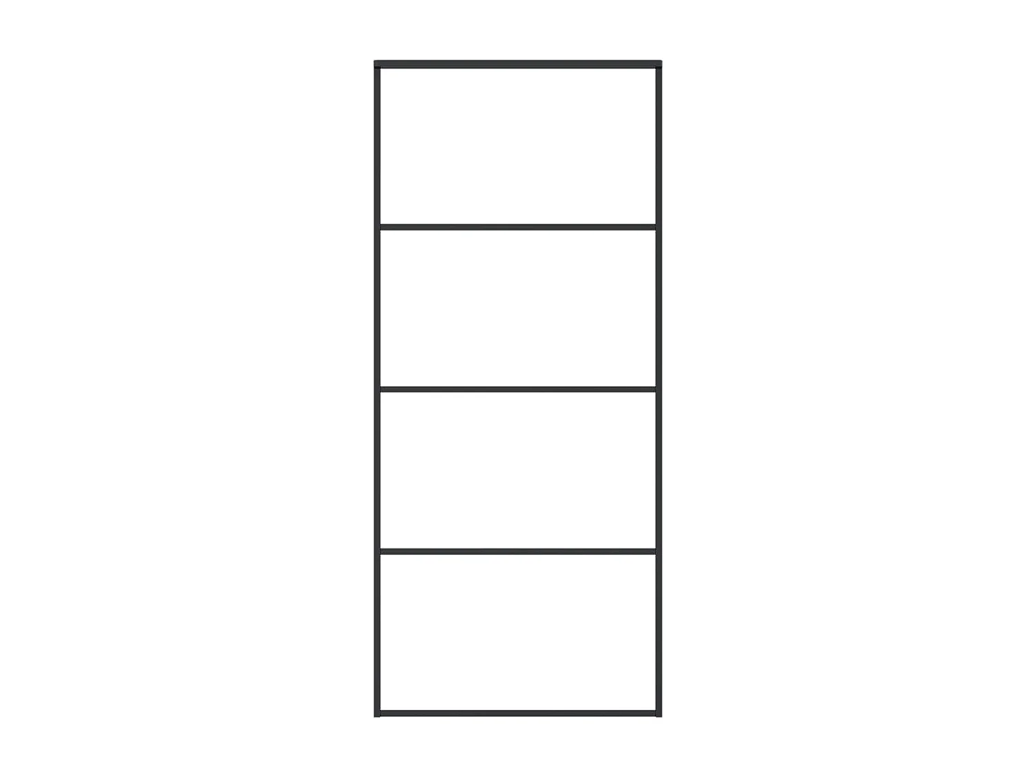 Porte coulissante Verre ESG dépoli et aluminium 90x205 cm Noir FR240635