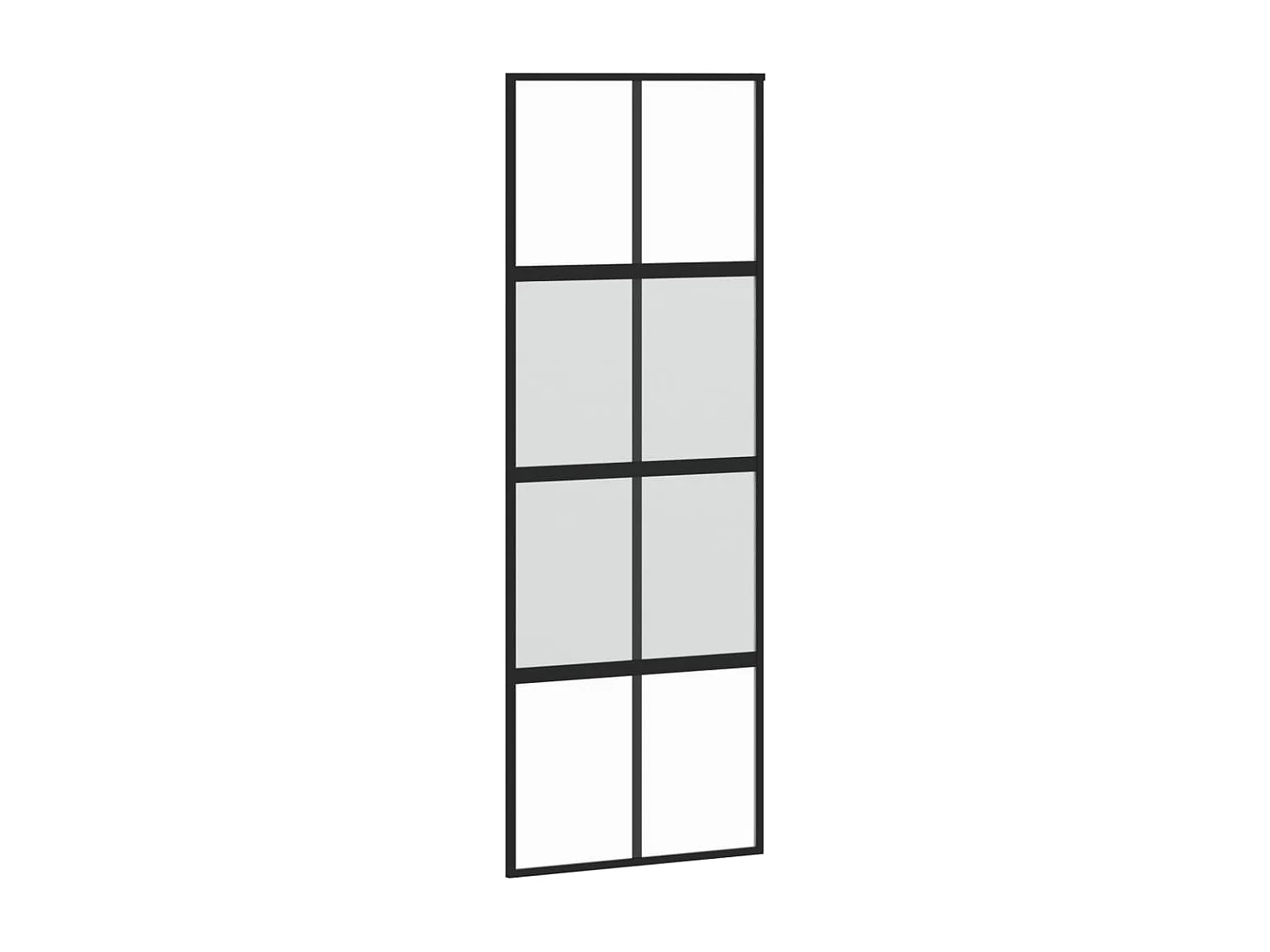 Porte coulissante noir 76x205 cm verre trempé aluminium FR160815