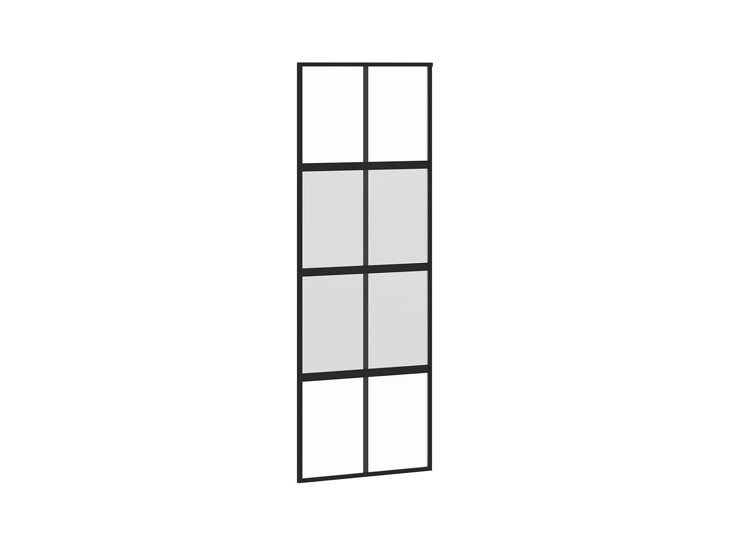 Porte coulissante noir 76x205 cm verre trempé aluminium FR160815
