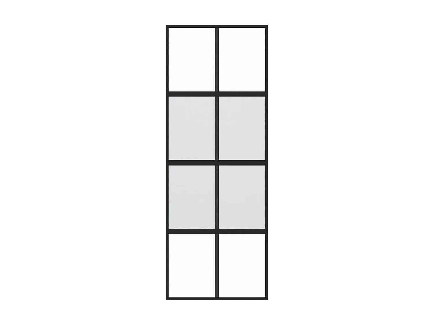 Porta deslizante 76x205 cm vidro temperado e alumínio preto PT889257