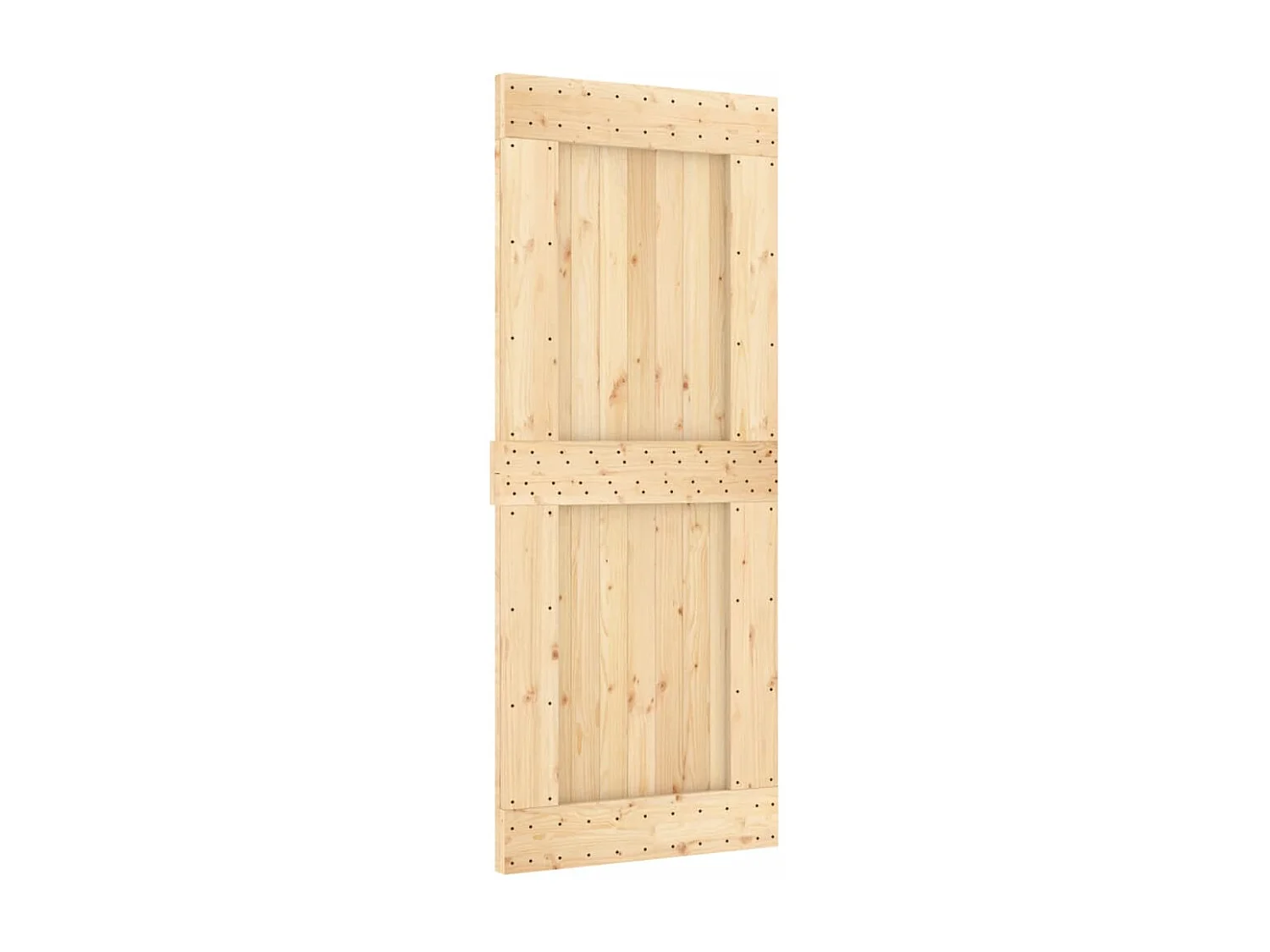 Porte coulissante et kit de quincaillerie 85x210 cm pin massif FR336072