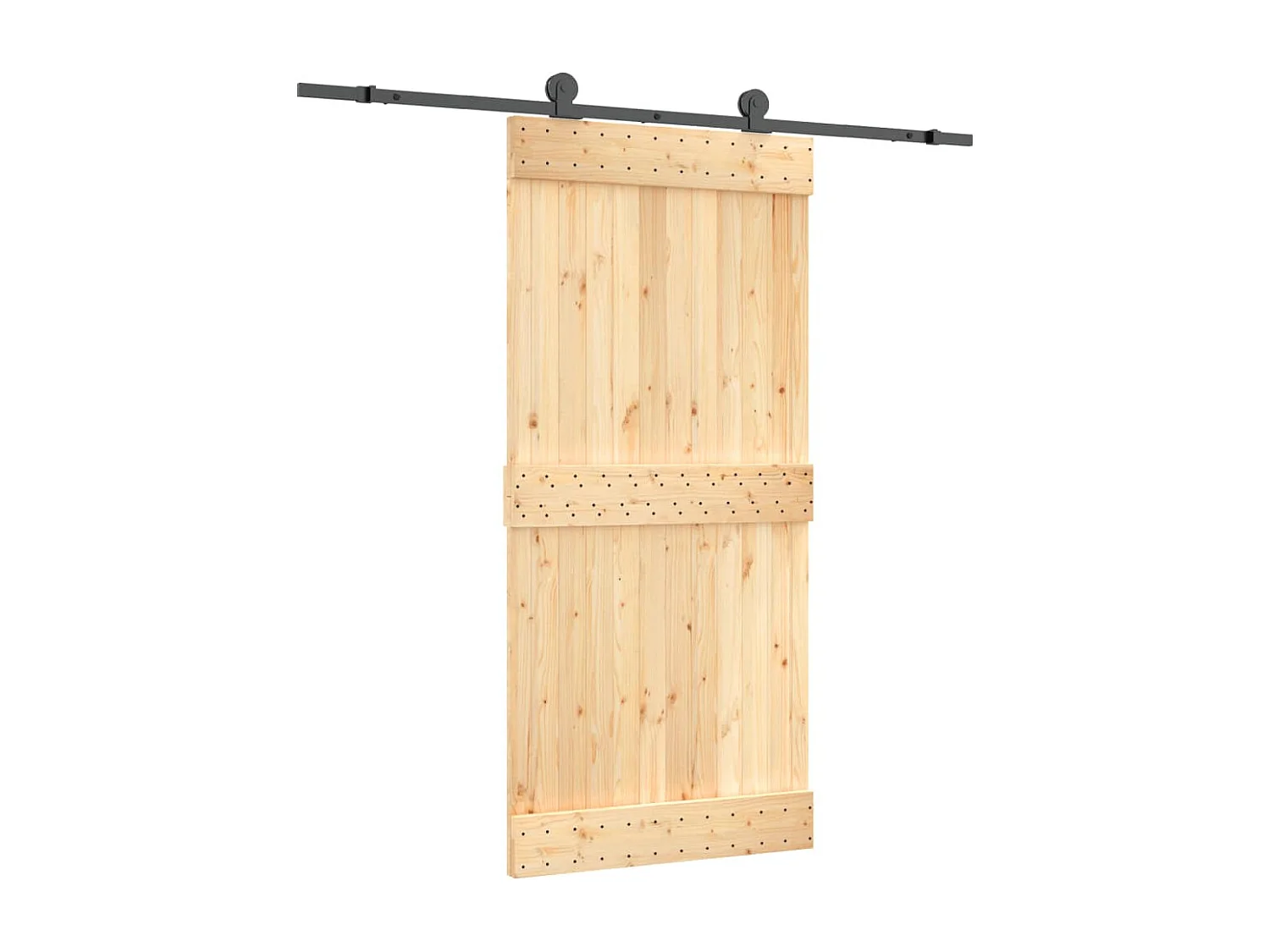 Schuifdeur met beslag 95x210 cm massief grenenhout BE736057