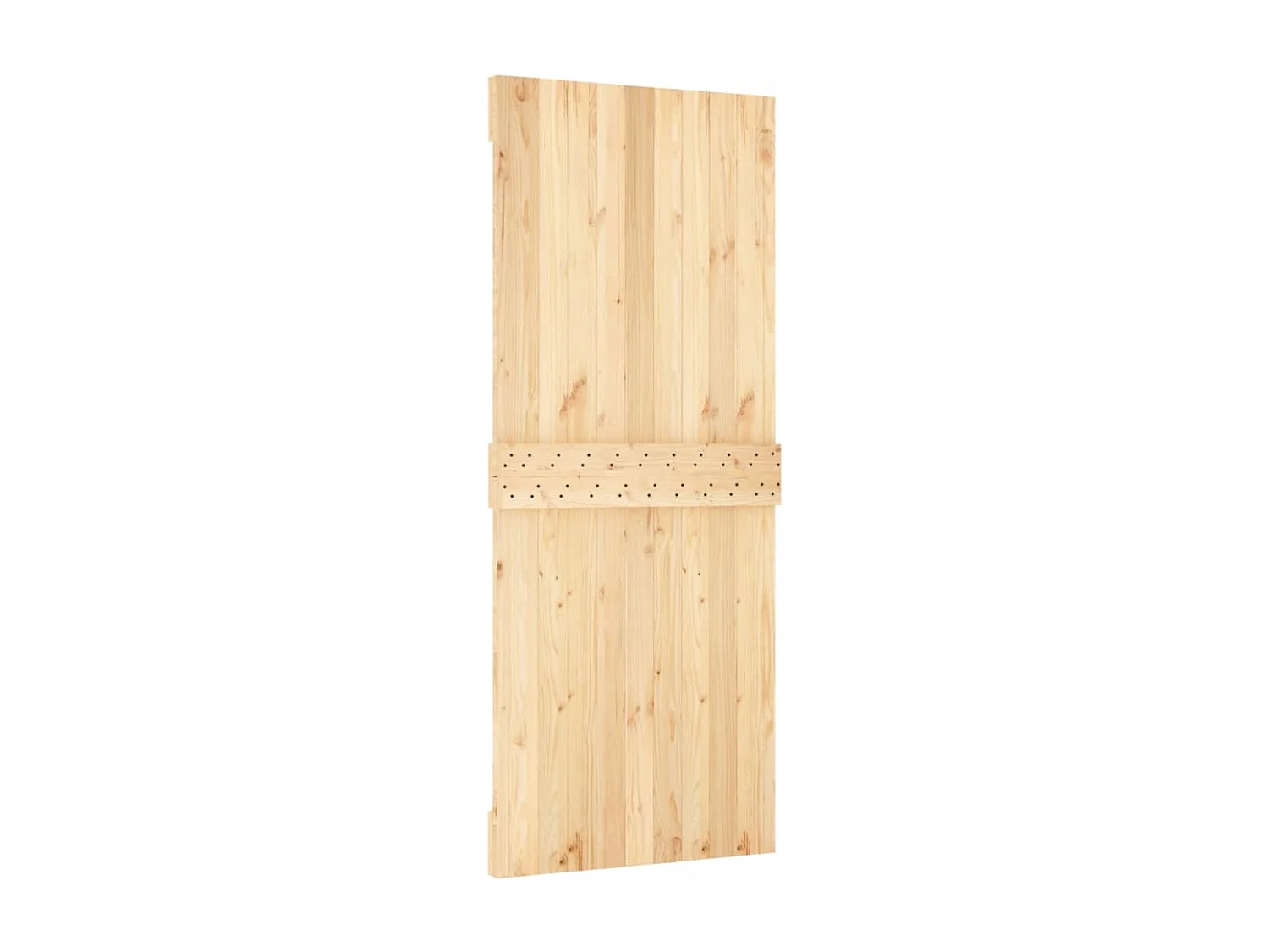 Porte coulissante et kit de quincaillerie 85x210 cm pin massif FR228827