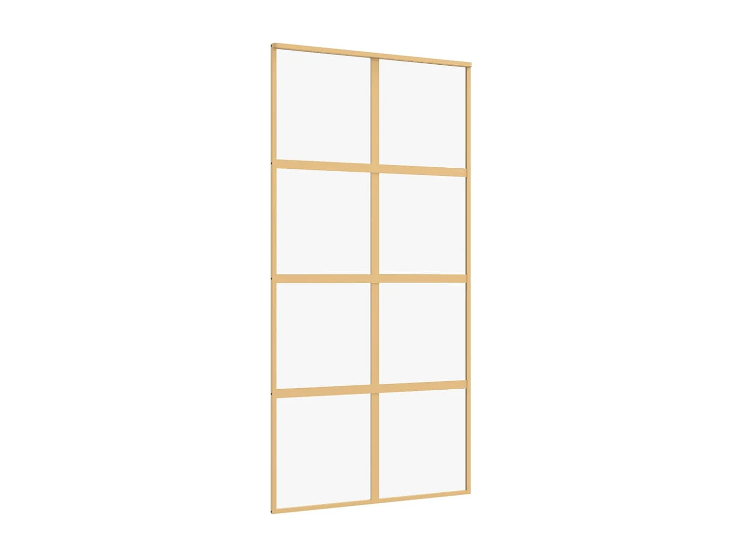 Porte coulissante doré 102,5x205cm verre ESG clair et aluminium FR893306