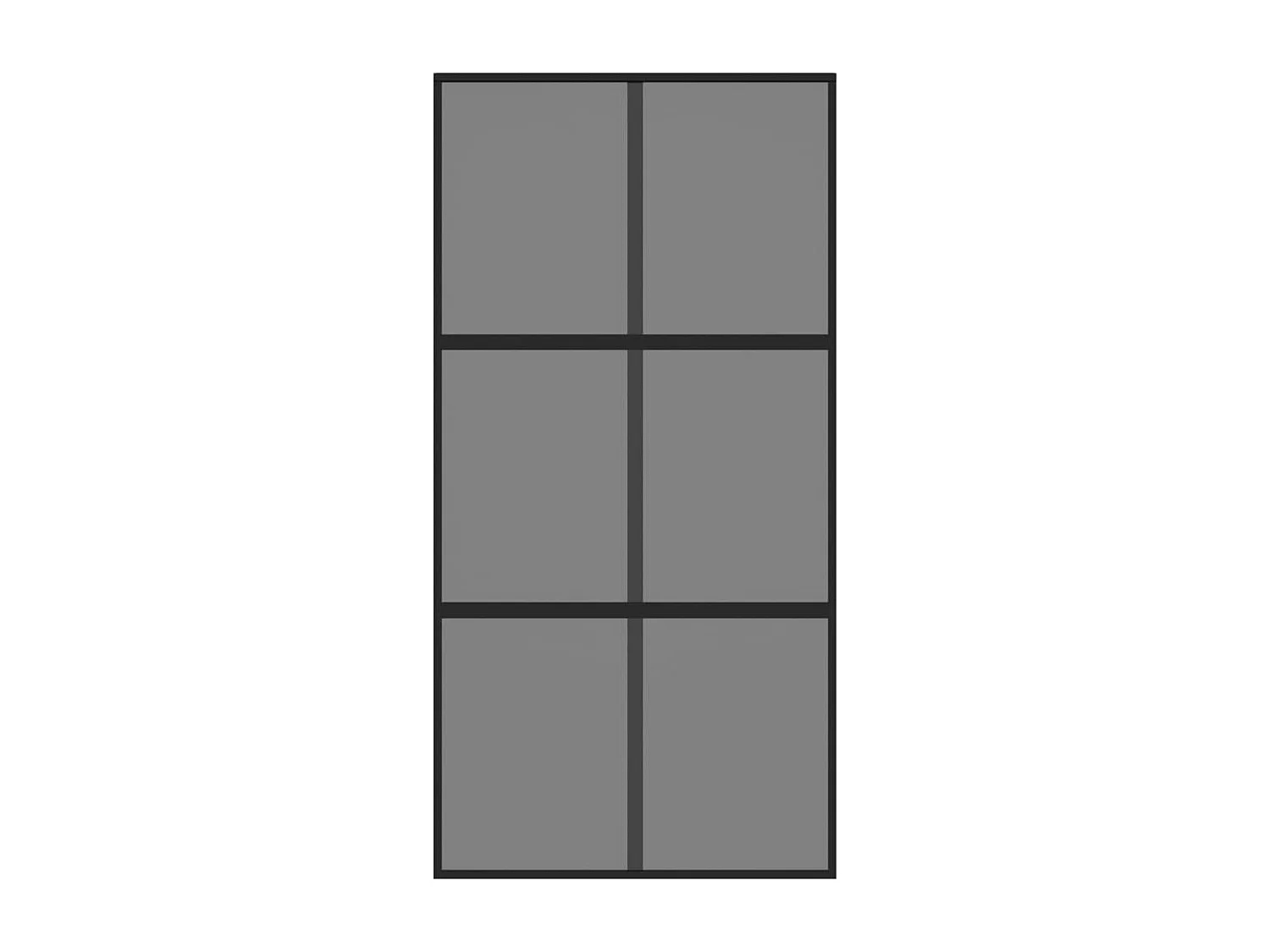 Porta deslizante 102,5x205 cm vidro temperado e alumínio preto PT644865