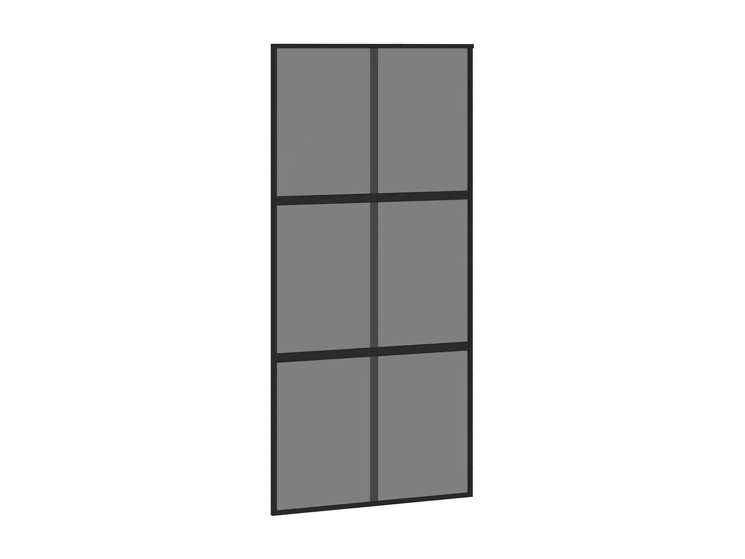 Porte coulissante noir 102,5x205 cm verre trempé aluminium FR127946