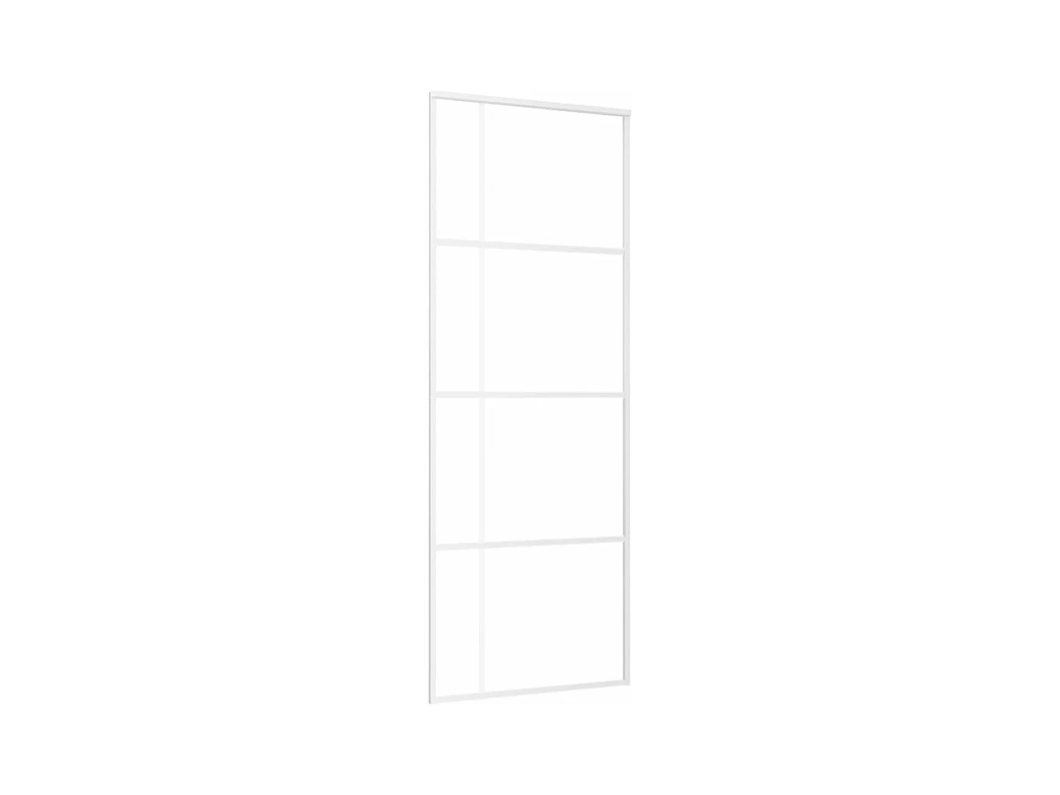 Porte coulissante Verre ESG et aluminium 76x205 cm Blanc FR474143