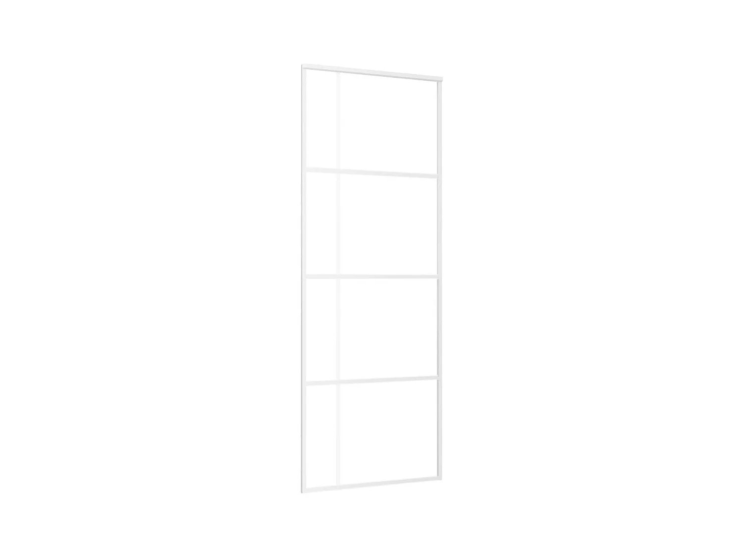 Puerta corredera ESG vidrio y aluminio blanca 76x205 cm ES715749