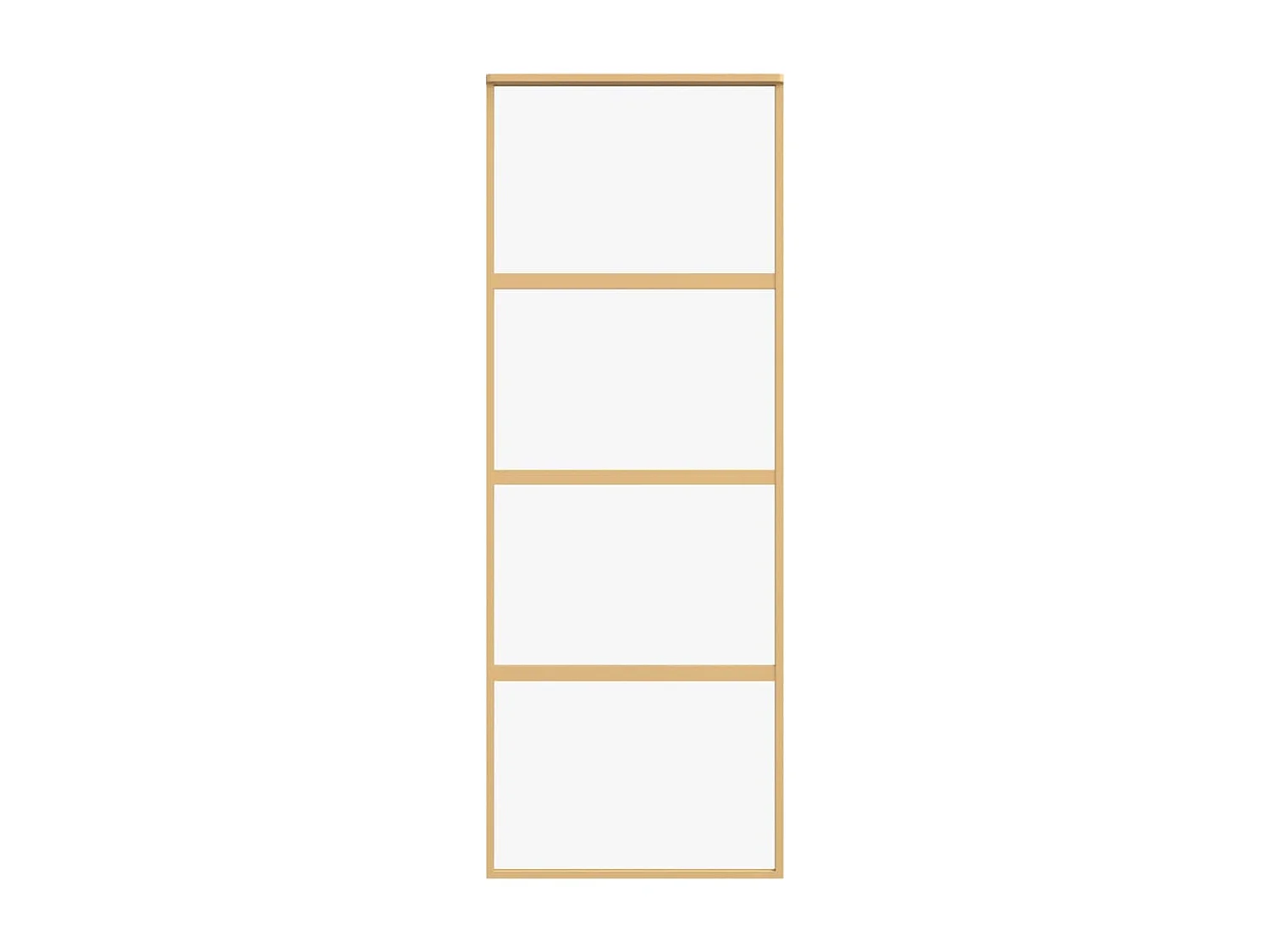 Porte coulissante doré 76x205 cm verre ESG clair et aluminium FR604592