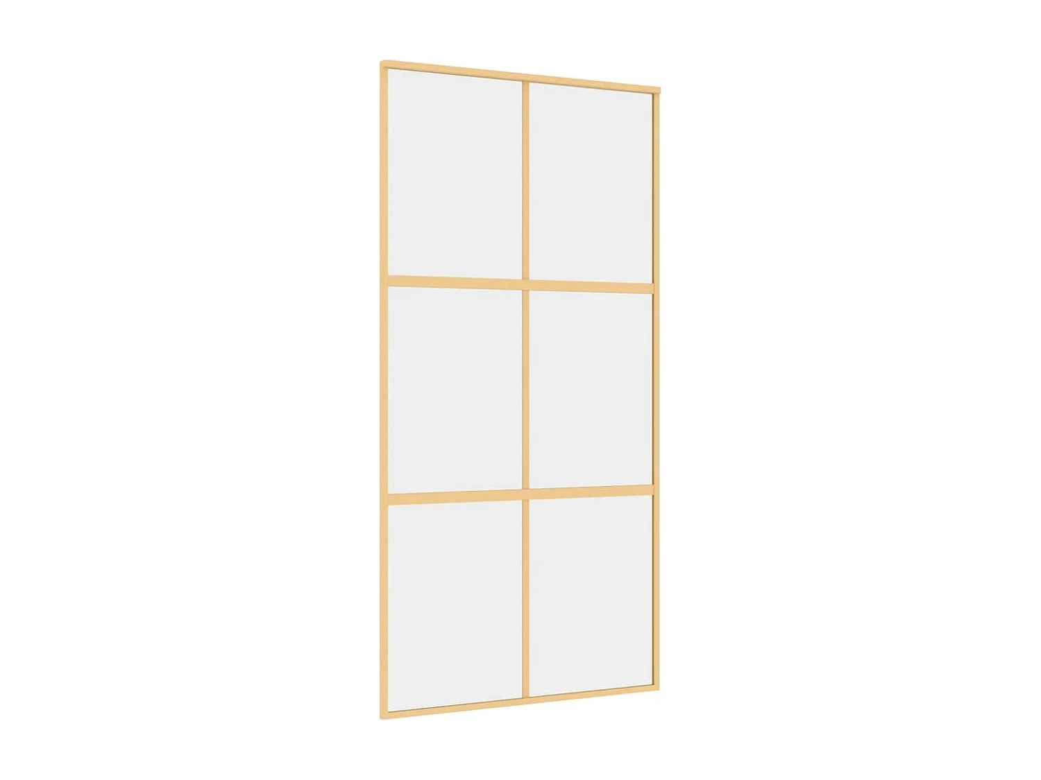 Porte coulissante doré 102,5x205cm verre ESG clair et aluminium FR268312