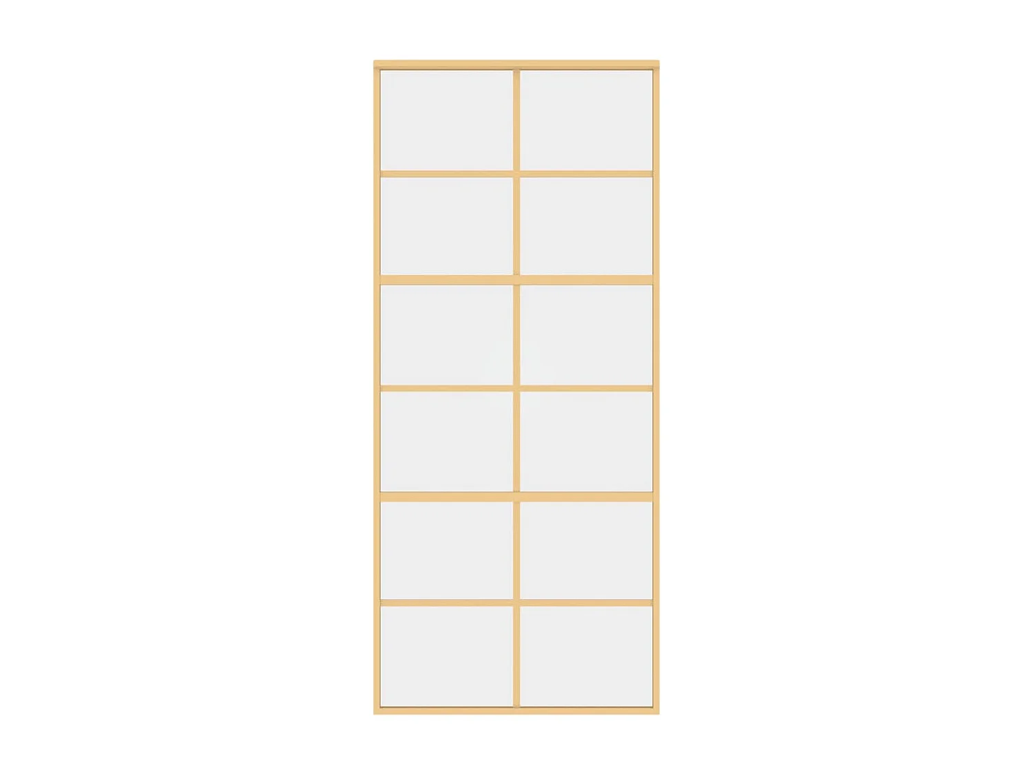 Porte coulissante doré 90x205 cm verre ESG clair et aluminium FR451302