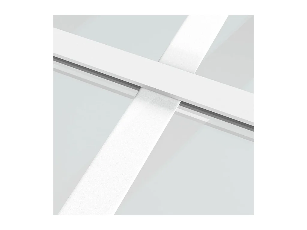 Puerta corredera ESG vidrio y aluminio blanca 90x205 cm ES134122