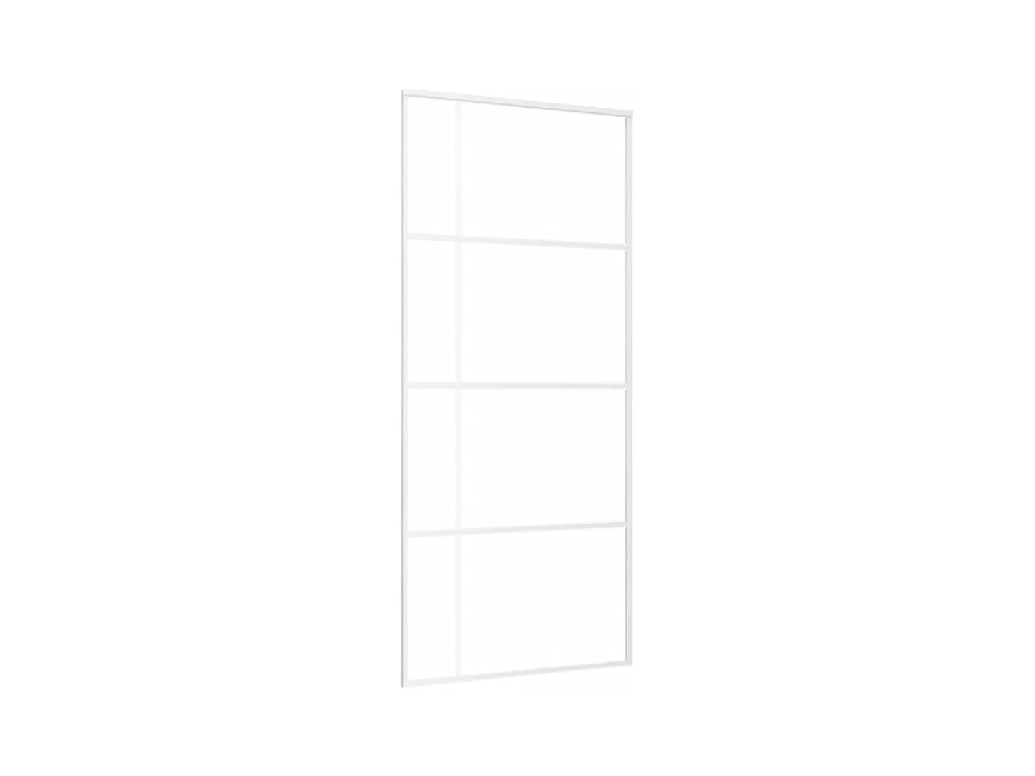 Puerta corredera ESG vidrio y aluminio blanca 90x205 cm ES134122