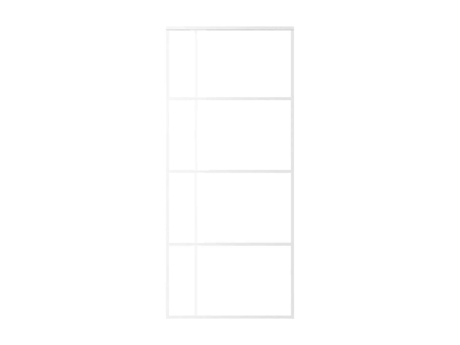 Porta deslizante vidro ESG fosco e alumínio 90x205 cm branco PT735593