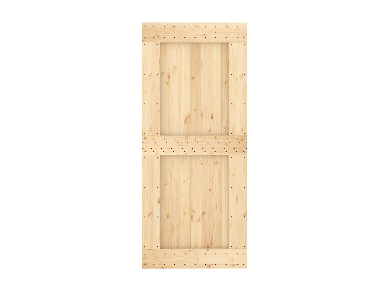 Porta de correr com ferragens 90x210 cm madeira de pinho maciça PT988881