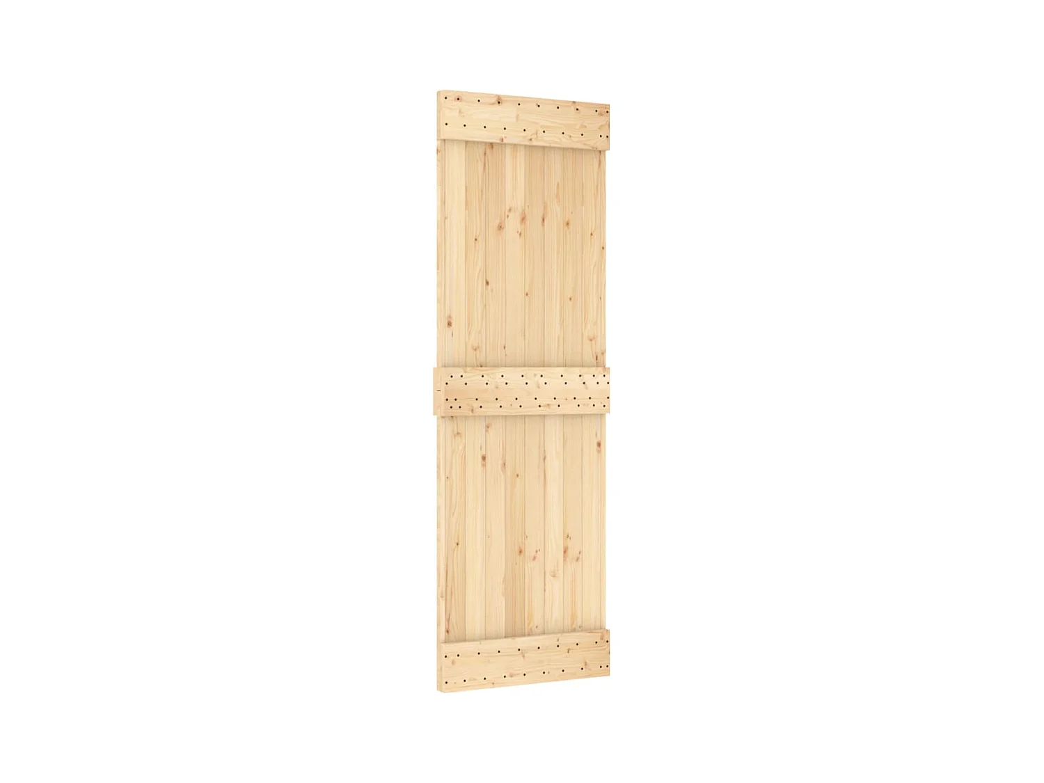 Porte coulissante et kit de quincaillerie 70x210 cm pin massif FR164982