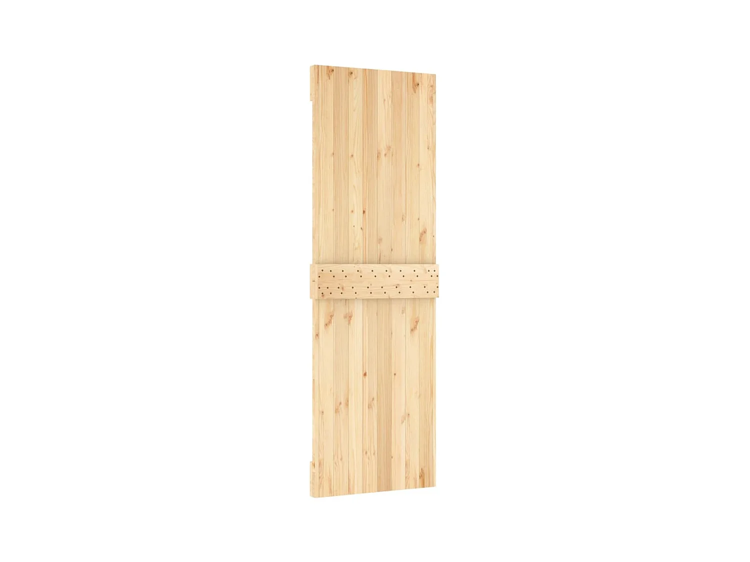 Porte coulissante et kit de quincaillerie 70x210 cm pin massif FR164982