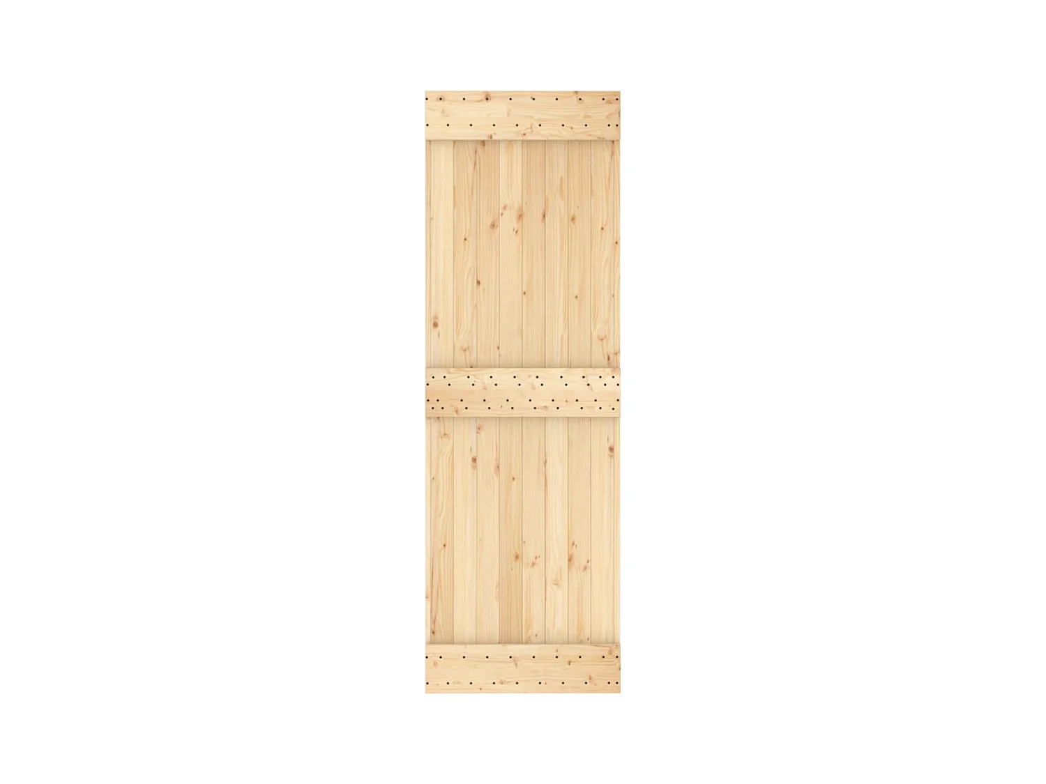 Porte coulissante et kit de quincaillerie 70x210 cm pin massif FR164982