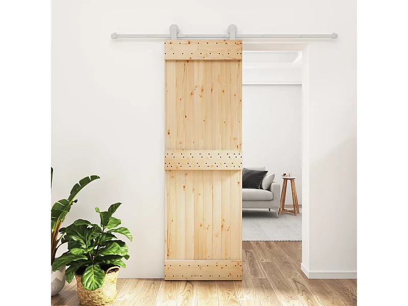 Schuifdeur met beslag 70x210 cm massief grenenhout BE690746