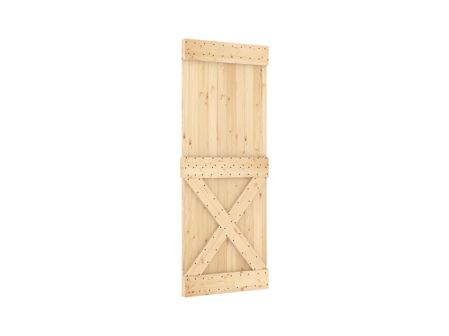 Schuifdeur met beslag 90x210 cm massief grenenhout BE260749