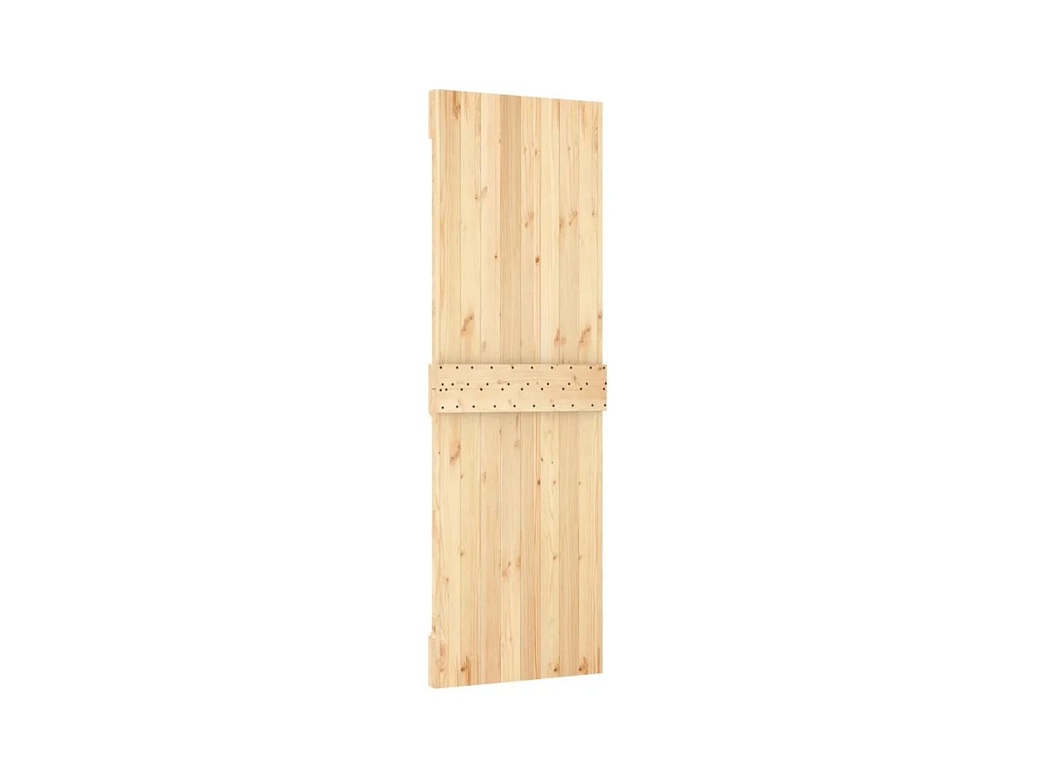 Porte coulissante et kit de quincaillerie 70x210 cm pin massif FR818843
