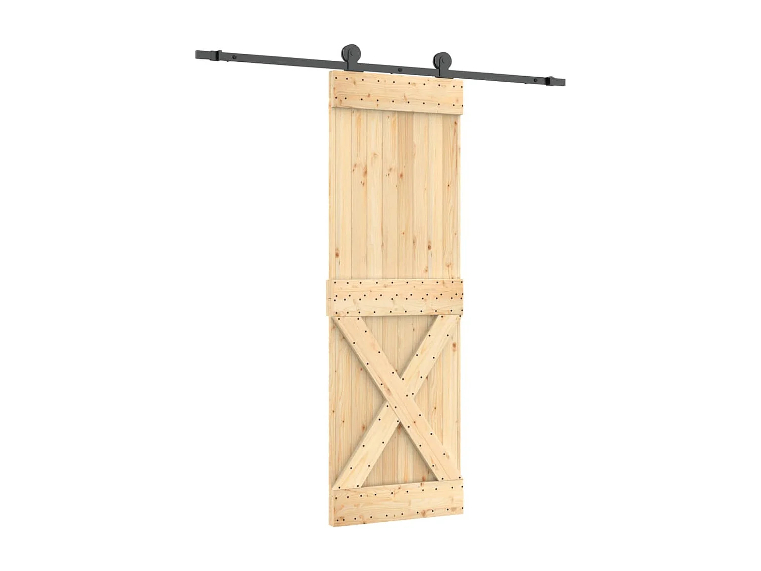 Schuifdeur met beslag 70x210 cm massief grenenhout BE143769