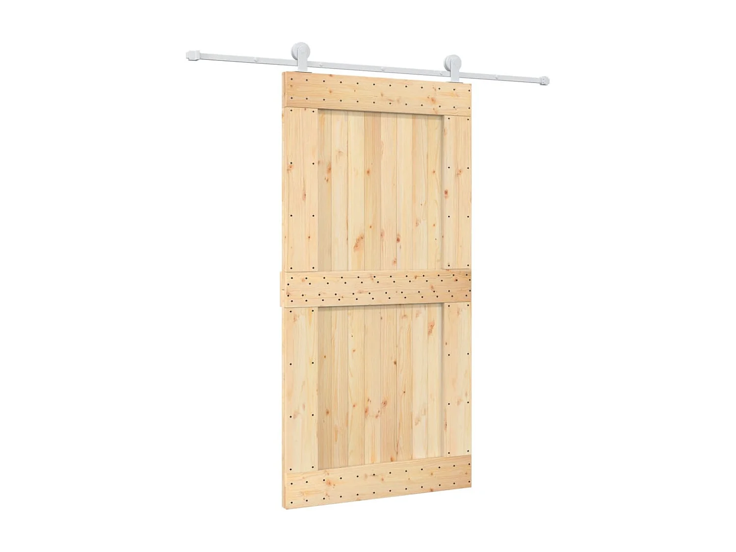 Schuifdeur met beslag 100x210 cm massief grenenhout BE167449